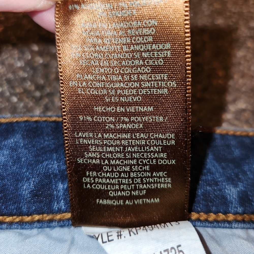 Kut From The Kloth Catherine Boyfriend Patchwork Jeans Size 10 Frayed Raw Hem - Picture 12 of 15